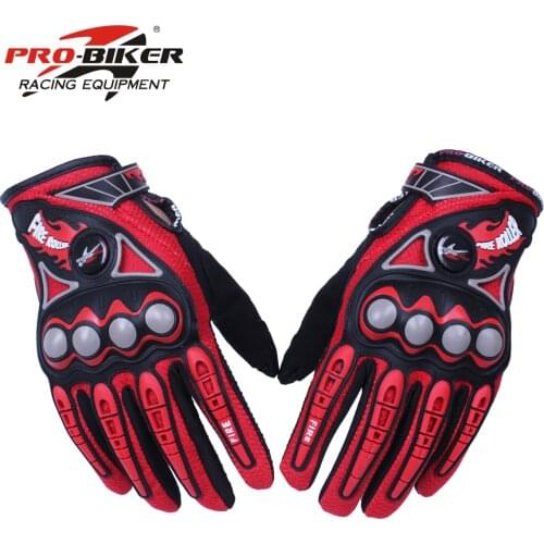 PRO-BIKER Men Motorcycle Racing Gloves Motocross Off-Road Enduro Full Finger Riding Gloves Size: M L XL 4 color