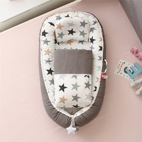 New Babynest Newborn Baby Nest Bed Portable Crib Travel Bed Baby Nest Baby Lounge Bassinet Bumper with Pillow Cushion With Quilt