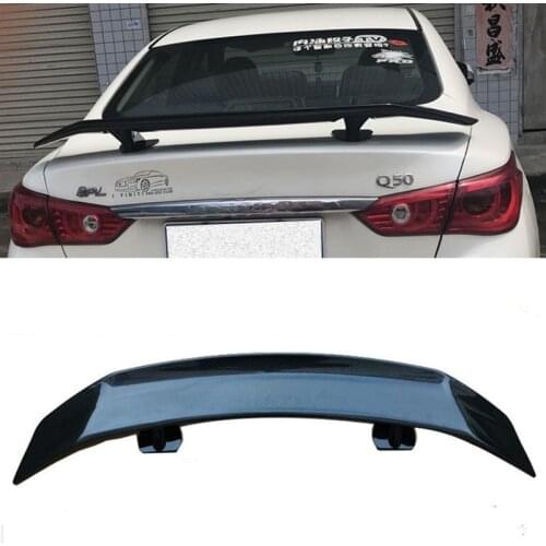 FOR NEW Infiniti Q50 Q50S Auto Parts Spoiler Wing Car Trunk Rear Lip Tail Fin ABS Material Color Spoiler GT Style 2014