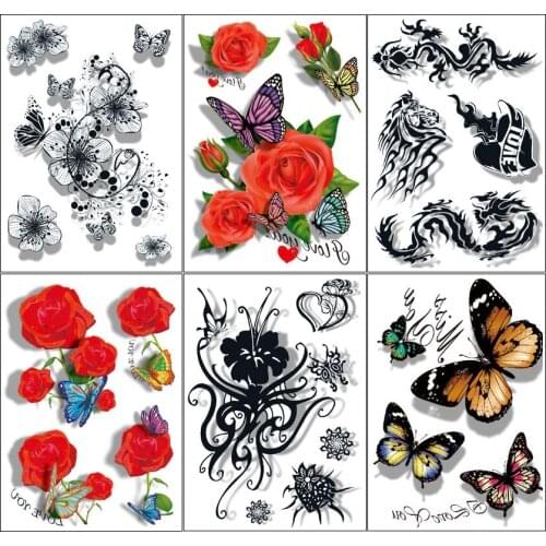 Wholesale Excellent 3D Ultra-high Definition Temporary Tatuajes SD serial Disposable Body Tattoo Sticker Scar Post Tattoo 500pcs