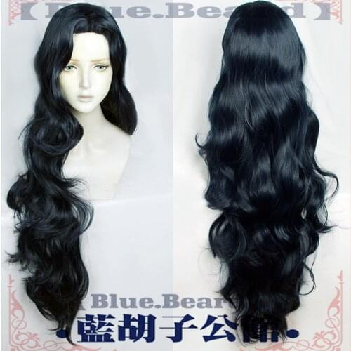 JoJos Bizarre Adventure Cosplay Yamagishi Yukako Wigs 120cm Black Long Big Wavy Hair + Wig Cap