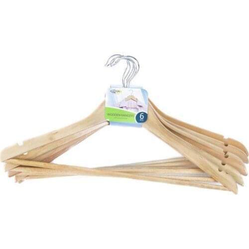 Modern 6'lı Naturel Clothes Hanger