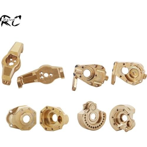 TRX4 Brass Counterweight Front Caster Blocks Portal Drive Housings Axle Balance Weights for 1/10 RC Crawler Traxxas TRX-4 G500