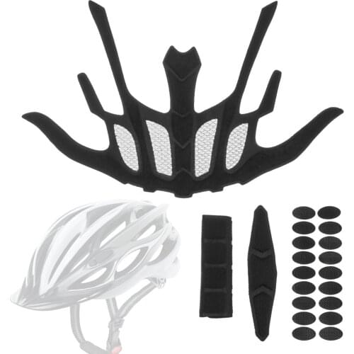 Universal Bat Shape Helmet Inner Padding Kit Protection Sponge Pad Motorcycle Bicycle Replacement Pads Set with Insect Net