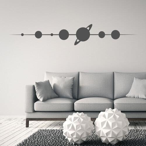 Planets Vinyl Wall Stickers Space Wall Decal Kids Bedroom Design Home Decor Customized Colors Available Wallpaper Mural SA328