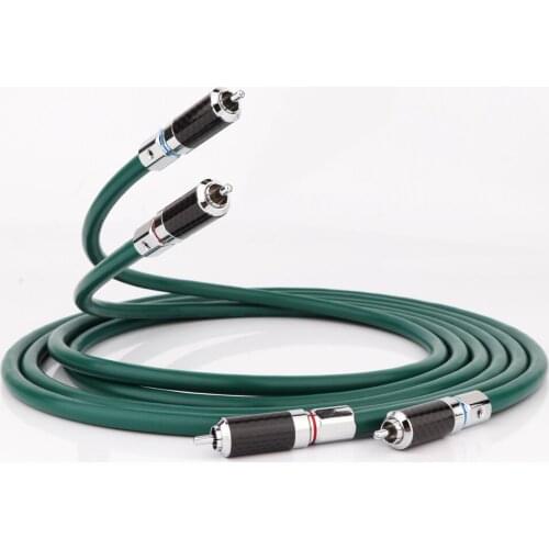 Preffair High Quality X411 OCC RCA To RCA Cable Interconnect Audio Cable With Rhodium Plated RCA Male Plug HIFI Audio RCA Cable