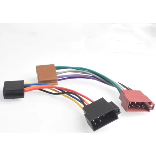 1Pair Car ISO Radio Plug Adapter Wiring Harness