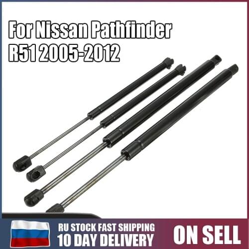 4Pcs/Set Strut Bars Support Gas Spring For Nissan Pathfinder R51 2005-2012 Rear Window Tailgate Boot Struts Support