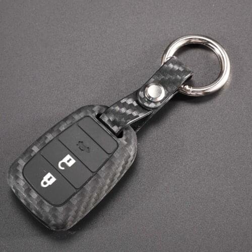 Kutery 10PCS Carbon Fiber Silicone Remote Smart Key Case Cover Protect For Honda Vezel City Civic Jazz CRV Crider HRV Replace