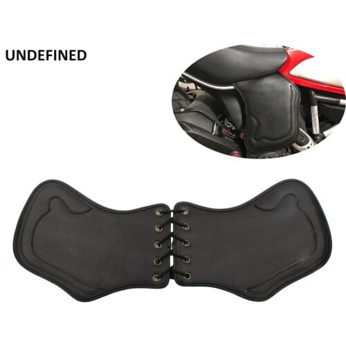 Motorcycle PU Leather Heat Saddle Shield Deflectors For Harley Touring Street Road Glide Dyna Fatboy Softail Sportster XL Black