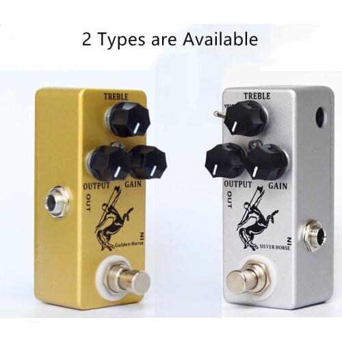 MOSKY Classic Golden / Silver Horse Guitar Pedal Overdrive Guitar Effect Pedal True Bypass Full Metal Shell