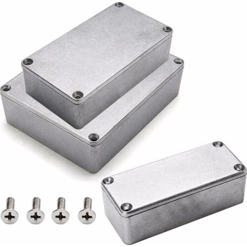 Silver Aluminium Enclosure Electronic Diecast Stompbox Project Box Sizes 1590A 92x38x31mm/1590B 112x60x31mm/1590BB 120x95x35mm