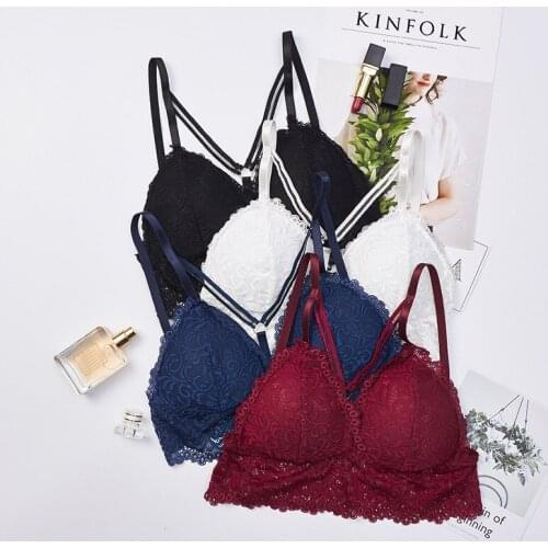 Lace Bra Women Lace Blue Sexy Up Lingerie Top Black Bra Push Size Bralette Bandage Plus Bras F1 Red Crop White for Women