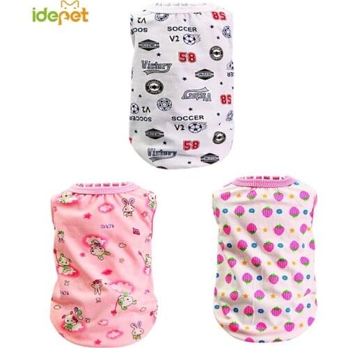 Cute Pet Clothes For Dogs Summer Pet Cat Shirt Spring Yorkshire Puppy Terrier Tshirt Breathable Pink Dog Vest Kitty Cat Clothing