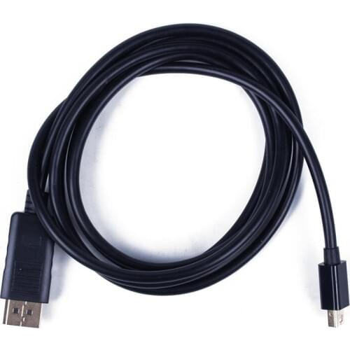 Mini Display Port DP to DisplayPort DP 1.2 Cable Male to Male 1.8m, Black