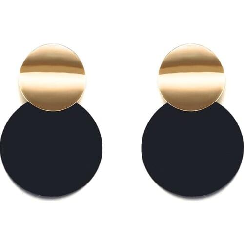 Fashion Jewelry Large and Small Round Metal Earrings Cute Accessories 2021 Trend Hanging Offers With Free Shipping