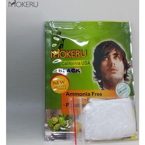 Mokeru 2pc/Lot Natural Ginger Essence 5 Minutes Fast Hair Dye Black Hair Shampoo for Cover White Gray Hair Shampoo Permanent