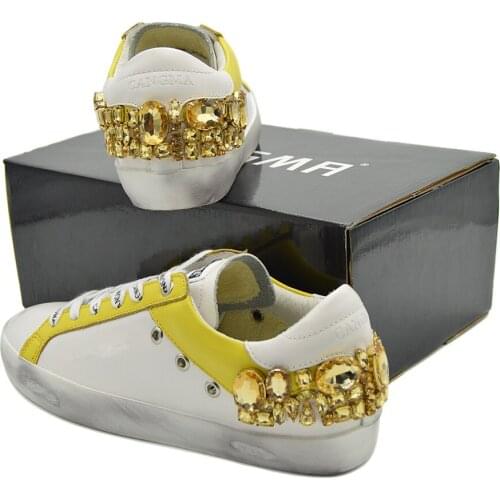 CANGMA Luxury Brand Designer Sneaker Gold Rhinestone Man Shoes Diamond Original Sneakers Mens Crystal Shoes Male 2021