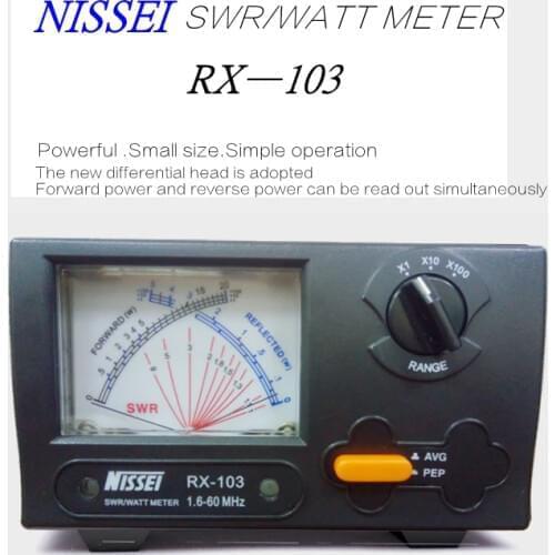 NISSEI RX-103 1.6-60Mhz short wave UV standing wave meter power meter SWR form RS103