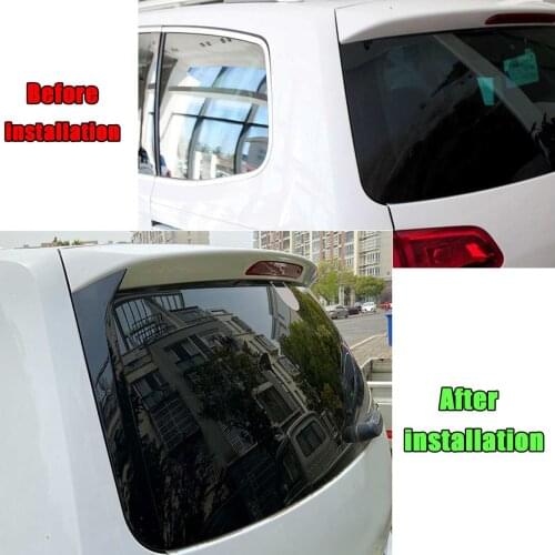 Pair Glossy Black Rear Window Side Spoiler Spoiler Canard Canards Splitter Fit For VW Sharan 2011 2012 2013 2014 2015 2016 17 On