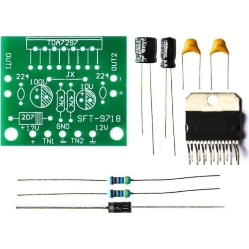 10set TDA7297 amplifier board spare parts dc 12v grade 2.0 dual audio encoding 15w electronic diy kit