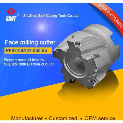 Applicable inserts FMP02-050-A22-SE09-05 indexable milling tools face milling cutter PF02.09A22.050.05