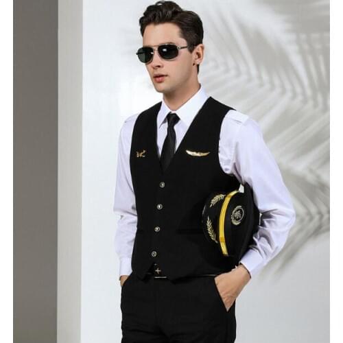 Air Captain vest Suit vest Profession Men Pilot