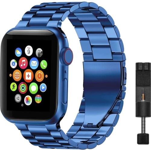 Stainless Steel Metal Bands for Apple Watch 38mm 40mm 42mm 44mm Strap Replacement Link Bracelet for iWatch 6/5/4/3/2/1/SE Band