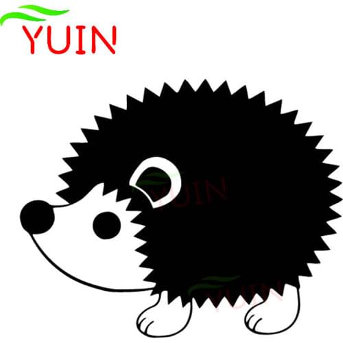 Hedgehog Pattern Cartoon Decals Fashion Car Window Decoration PVC Waterproof Sunscreen Car Sticker Black/white/red/laser/silver