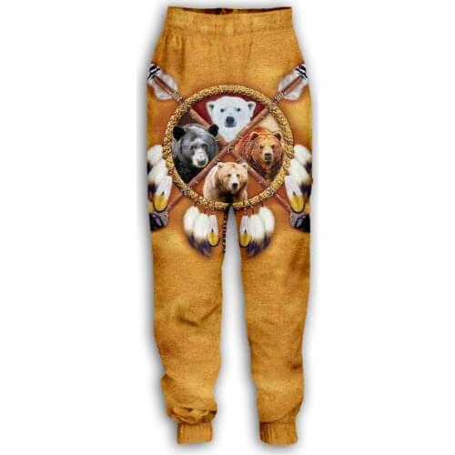 2021 Fashion Native Indian Deer Skull 3D Printed Pants For Men and Women Wolf Unisex Harajuku Casual Hunting Knights Templar