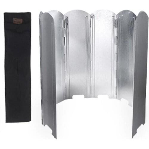 Folding Outdoor Stove Windscreen Camping Stove Wind Screen Stove Windshield Lightweight Windproof For Camping Picnic Stove