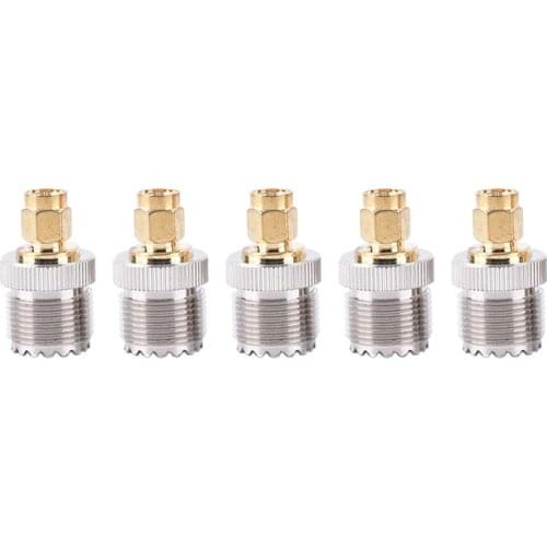 SMA Male Plug to UHF PL259 SO239 Female RF Connector Adapter Cable