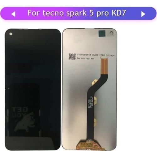 For Tecno Spark 5 Pro KD7 Full LCD Display Assembly Complete Touch Screen Digitizer Replacement