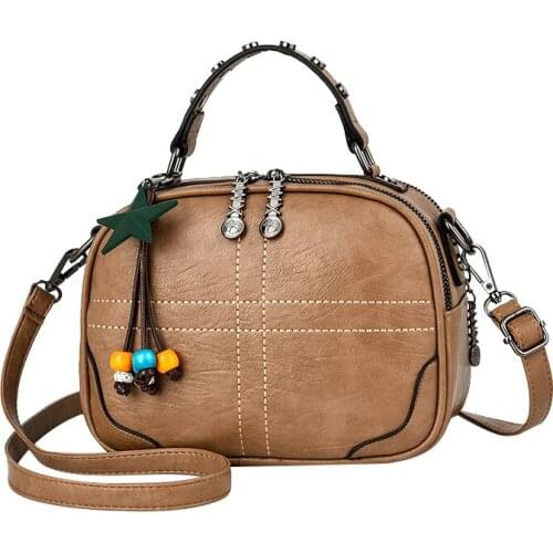Vintage Crossbody Bag PU Leather Cell Phone Shoulder Bag Causal Messenger Bags Fashion Daily Use For Women Wallet HandBags