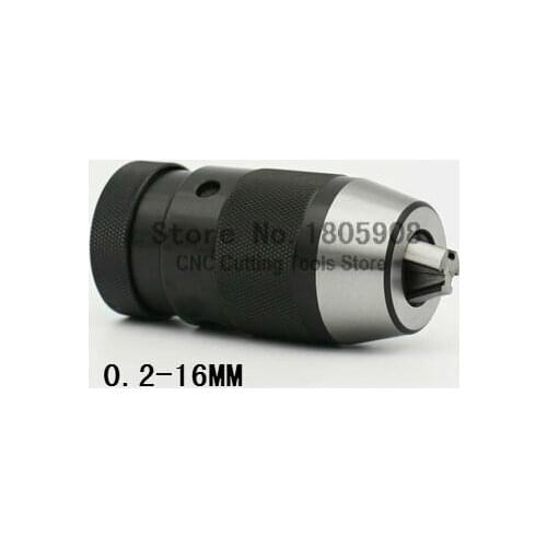 Taper B18, 0.2-16mm Medium-sized keyless drill chuck closefisted drill chuck, accuracy: less than 0.1mm