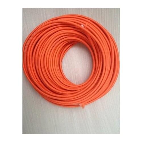 100meters/roll 2*0.75mm orange textile vintage cable fabric power cord lighting fabric wire