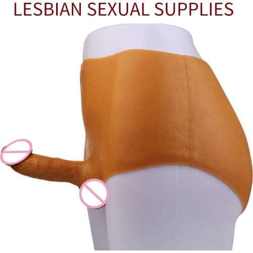 Liquid Silicone Realistic Large Dildo Panties Big Penis Strap On Dildos Anal For Lesbian Couple