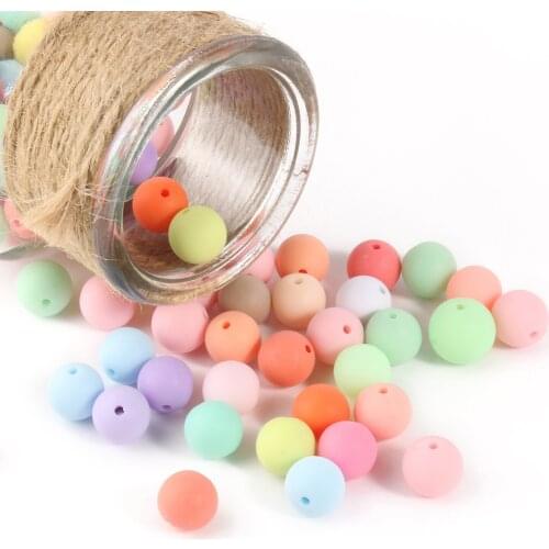 20-300Pcs 6-16mm Color Matte Acrylic Round Beads Natural Loose Spacer Beads For Jewelry Making DIY Bracelet Pendant Accessories