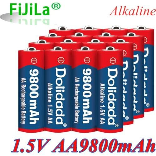 4-20PCS New Brand AA 9800mAh rechargeable battery 1.5V New Alkaline Rechargeable batery for led light toy mp3