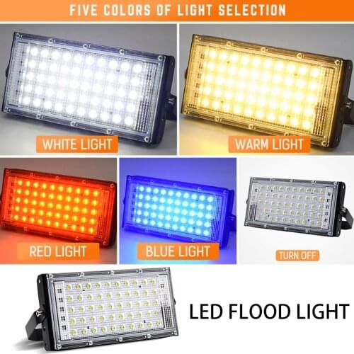 50w LED Flood Lights 220V Waterproof IP65 Spotlight Outdoor Wall LED Reflector Light Garden Lamp Landscape Lighting Street Light