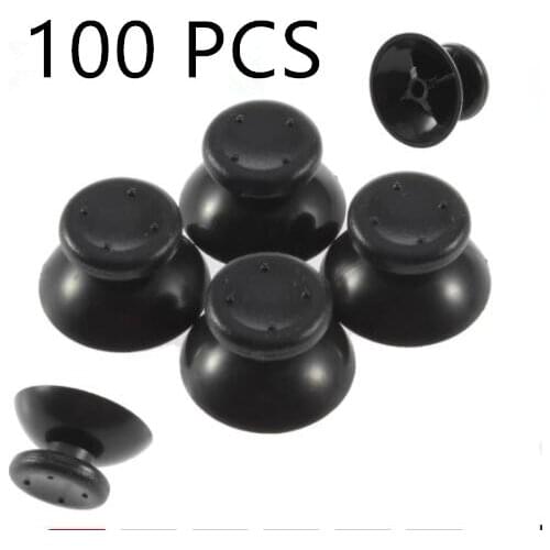 100PCS/lot Grey Black Game Rubber Thumbstick Button Joystick Cap for XBox 360 Controller