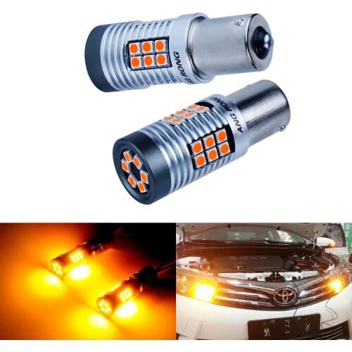 ANGRONG Amber LED 15W P21W 1156 BA15s Front Indicator Signal Light Bulb Vauxhall Ford VW