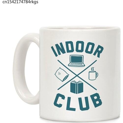 Indoor Club White 11 Ounce Ceramic Coffee Mug