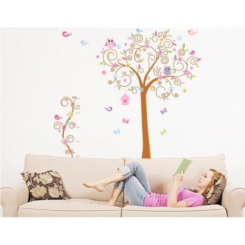 Big owl tree children bedroom decorative background wall stickers on the wall of the home ornament to paste on the wall
