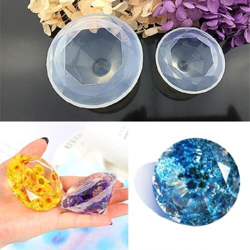 Diamond Shape Necklace Pendant Transparent DIY Silicon Mold Mould Jewelry Making Tools UV Epoxy Resin Molds For Jewelry