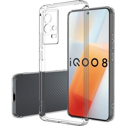 For VIVO IQOO 8 Pro Case Transparent Slim Soft Silicone Clear Case For IQOO 8 Phone Shell