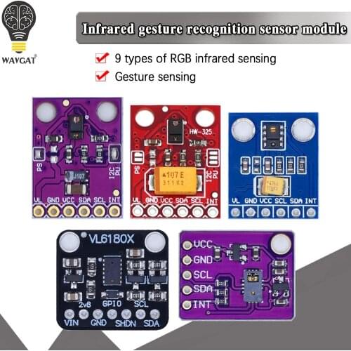WAVGAT PAJ7620U2 Various Gesture Recognition Sensor Module Built-in 9 gesture IIC interface intelligent recognition For Arduino
