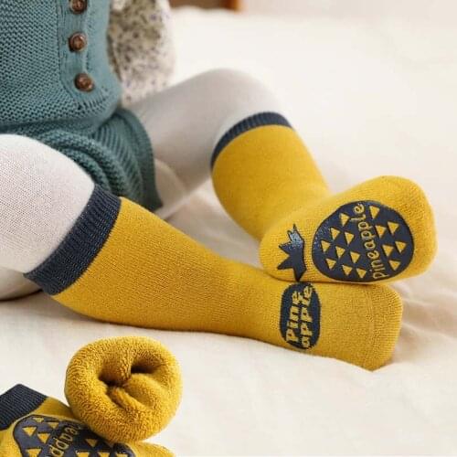 Baby Winter Cotton Anti Slip Long Socks Kids Children Toddler Newborn Infant Boys Girls Warm Terry Thick Thermal Knee High Sock