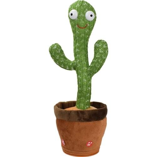 Baby Cactus Plush Toy Electric Singing Dancing And Twisting Cactus Luminous Recording Learning To Speak Twisting Kids Plush Toys