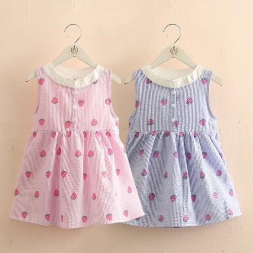 Baby Cartoon Dress Summer New Girls' Clothing Childrens Striped Dress Flower Girl Dresses for Weddings Toddler Girl Dresses